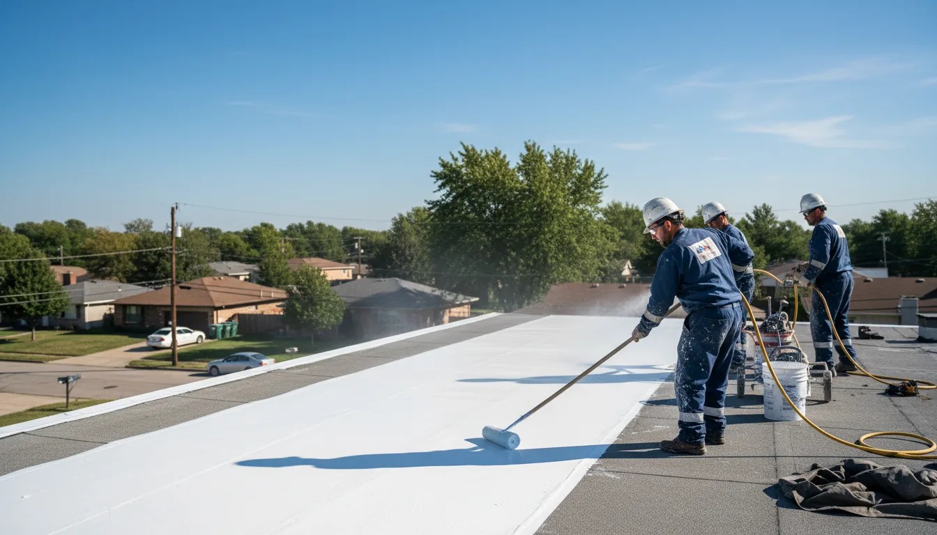 Commercial roof coating in Harwood, MO near me